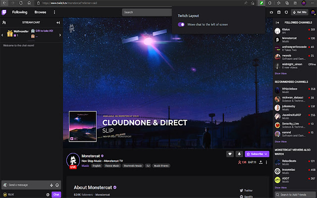 Twitch Tools  from Chrome web store to be run with OffiDocs Chromium online