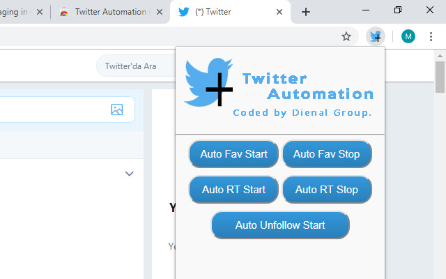 Twitter Automation (FAV + UNF)  from Chrome web store to be run with OffiDocs Chromium online