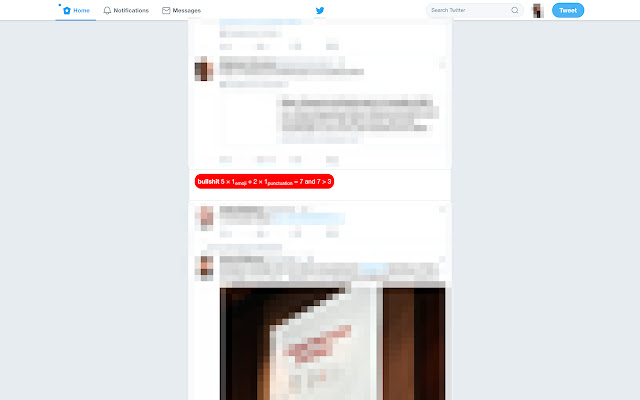 Twitter Bullshit Filter  from Chrome web store to be run with OffiDocs Chromium online