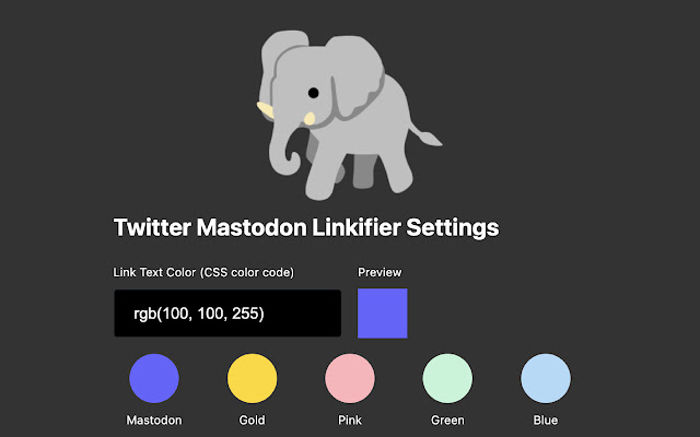 Twitter Mastodon Linkifier  from Chrome web store to be run with OffiDocs Chromium online