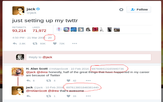 Twitter Tweet Number  from Chrome web store to be run with OffiDocs Chromium online