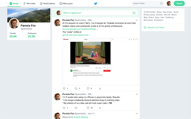 Twitter UnHooked  from Chrome web store to be run with OffiDocs Chromium online