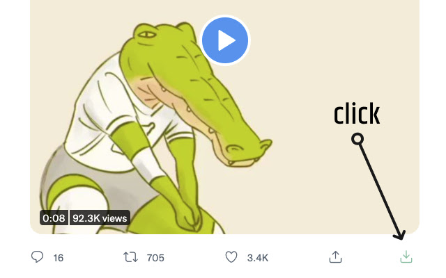 Twitter video downloader  from Chrome web store to be run with OffiDocs Chromium online