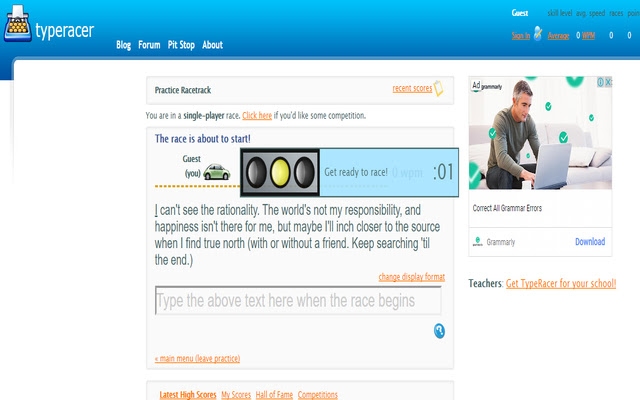 Typeracer Typing Assist  from Chrome web store to be run with OffiDocs Chromium online