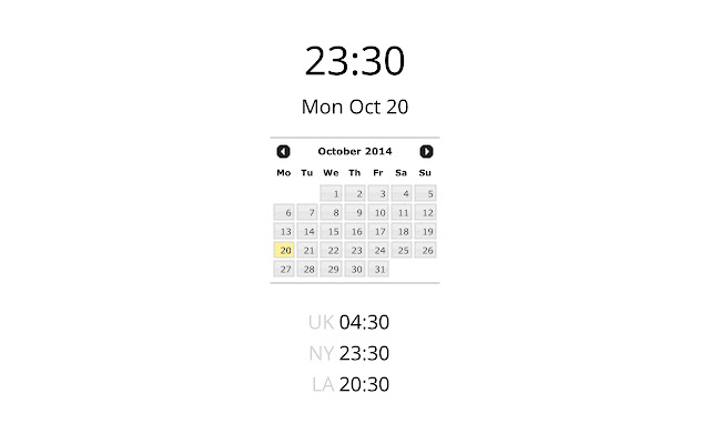 TZ Clock  from Chrome web store to be run with OffiDocs Chromium online