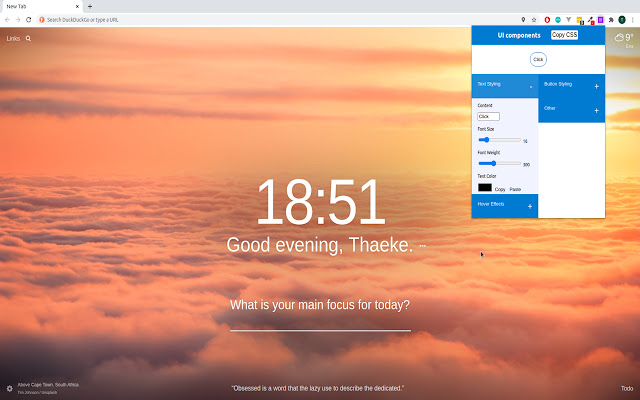 UI Component Creator  from Chrome web store to be run with OffiDocs Chromium online