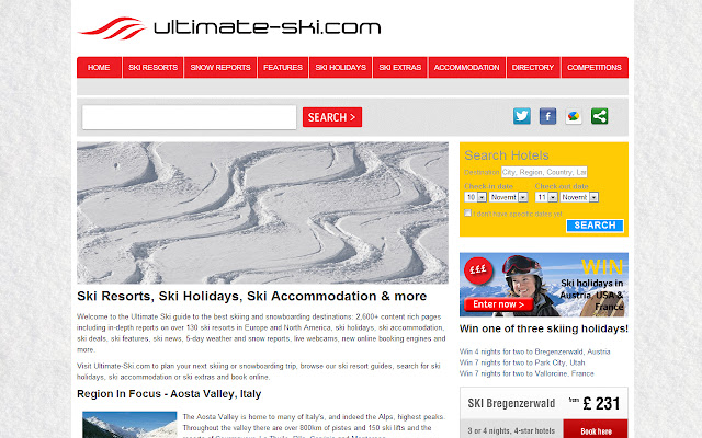 Ultimate Ski  from Chrome web store to be run with OffiDocs Chromium online