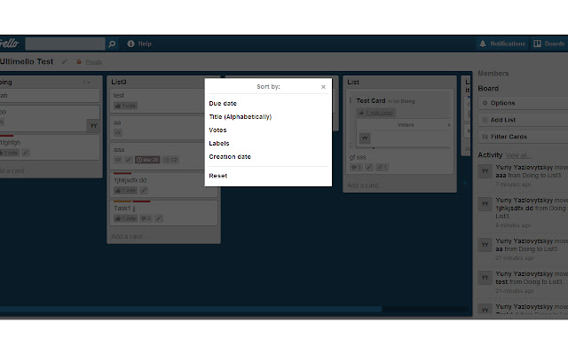 Ultimello, the features pack for Trello  from Chrome web store to be run with OffiDocs Chromium online