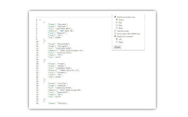 Ultra Fast JSON Viewer  from Chrome web store to be run with OffiDocs Chromium online