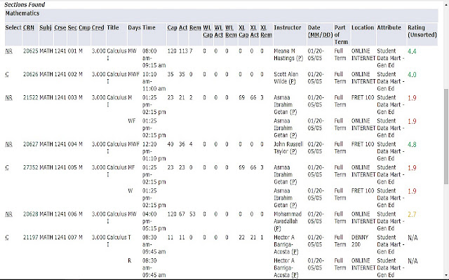 UNCC Rate My Professor  from Chrome web store to be run with OffiDocs Chromium online