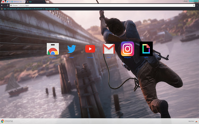 UNCHARTED 4: A THIEFS END THEME 2017  from Chrome web store to be run with OffiDocs Chromium online