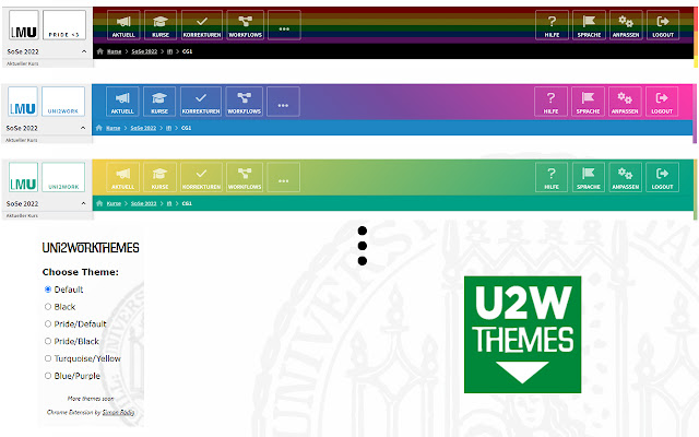 Uni2WorkThemes  from Chrome web store to be run with OffiDocs Chromium online