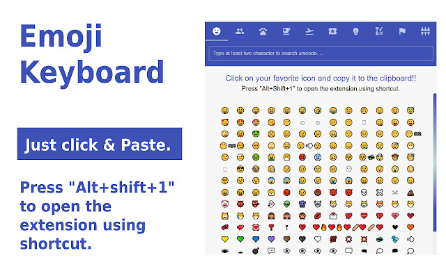 Unicode Emoji  from Chrome web store to be run with OffiDocs Chromium online