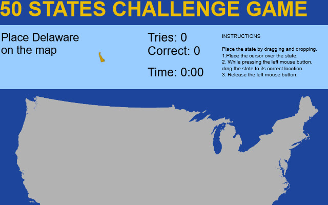 United States Map Puzzle Game  from Chrome web store to be run with OffiDocs Chromium online