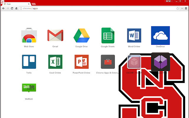 Unofficial NCSU Theme  from Chrome web store to be run with OffiDocs Chromium online