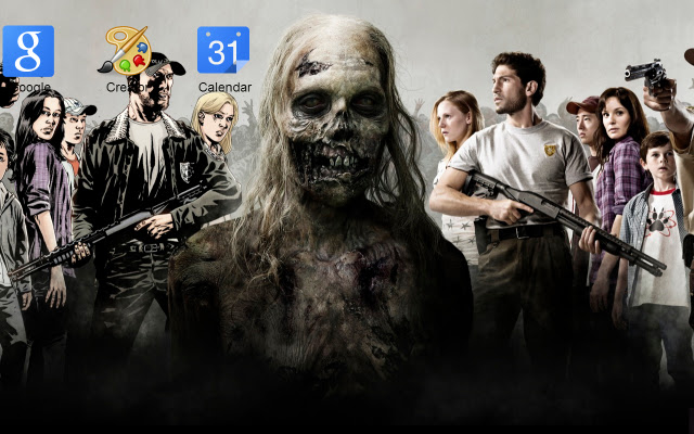 Unofficial Walking Dead Theme  from Chrome web store to be run with OffiDocs Chromium online