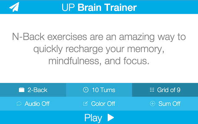 UP Brain Trainer  from Chrome web store to be run with OffiDocs Chromium online