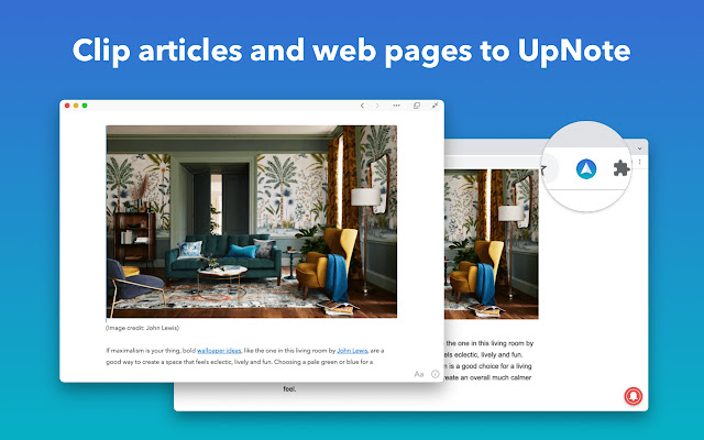 UpNote Web Clipper  from Chrome web store to be run with OffiDocs Chromium online