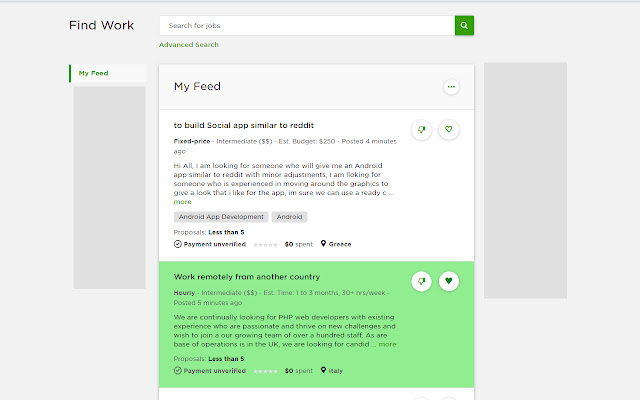 Upwork Liked Job Marker  from Chrome web store to be run with OffiDocs Chromium online