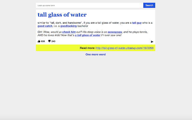 Urban Dictionary random word and search  from Chrome web store to be run with OffiDocs Chromium online