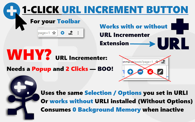 URL Increment Button  from Chrome web store to be run with OffiDocs Chromium online