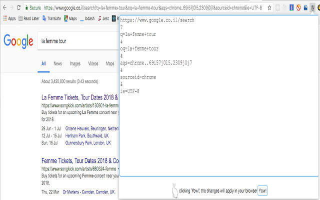 URL Rabbit Hop Over URL Fragments  from Chrome web store to be run with OffiDocs Chromium online