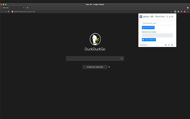 URL Shortener | gotos  from Chrome web store to be run with OffiDocs Chromium online