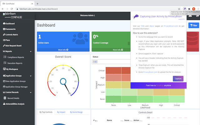 User Activity Recorder by PrivacyBison  from Chrome web store to be run with OffiDocs Chromium online