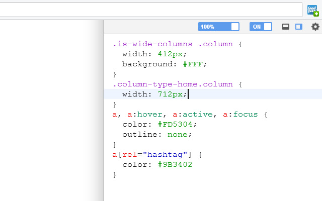 User CSS  from Chrome web store to be run with OffiDocs Chromium online