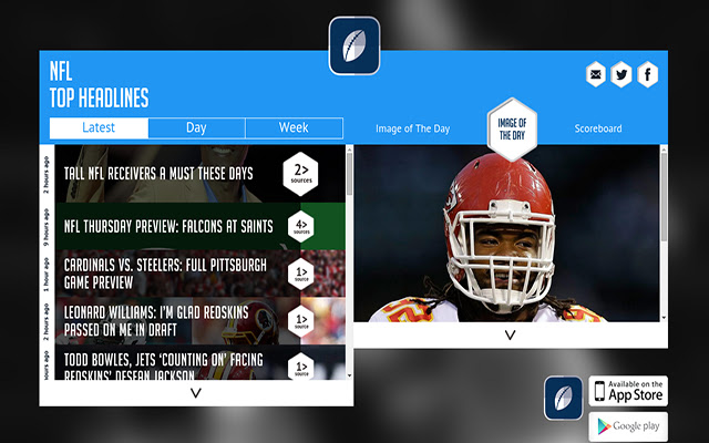 US Football News Sportfusion  from Chrome web store to be run with OffiDocs Chromium online