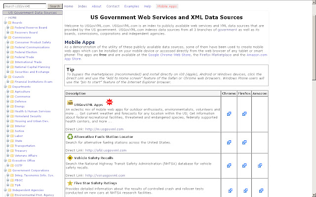 USGovXML Site  from Chrome web store to be run with OffiDocs Chromium online