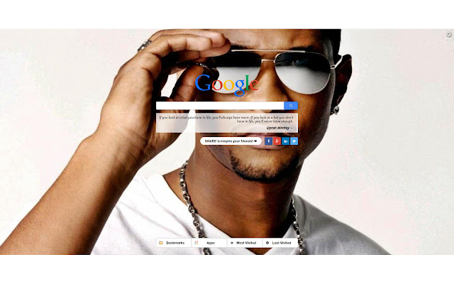 Usher New Tab  from Chrome web store to be run with OffiDocs Chromium online