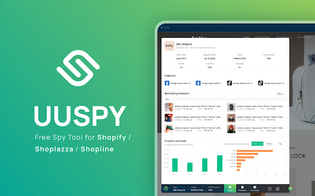 UUSPY Бесплатный Shopify alihunter Sale Tracker из интернет-магазина Chrome будет работать с OffiDocs Chromium онлайн