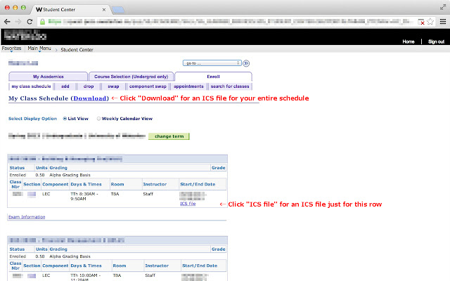 UW Class Schedule Exporter  from Chrome web store to be run with OffiDocs Chromium online