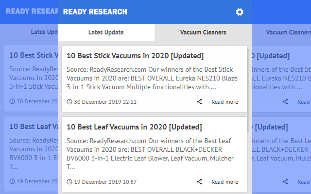 Vacuum Cleaners Latest Update News  from Chrome web store to be run with OffiDocs Chromium online