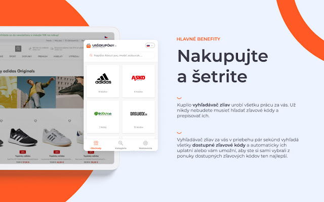 Vašekupóny.sk vyhľadávač zliav  from Chrome web store to be run with OffiDocs Chromium online