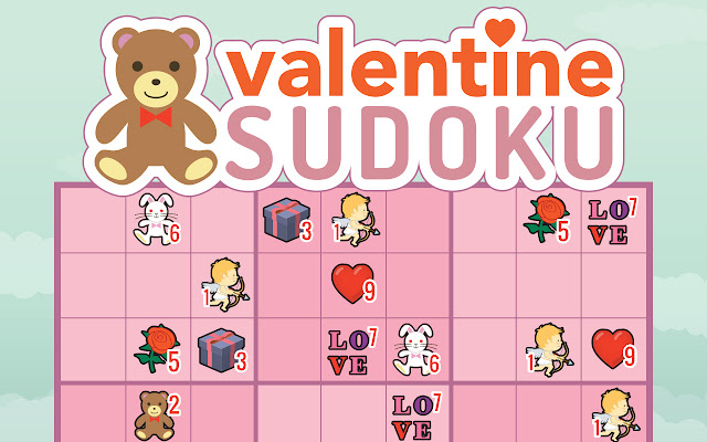 Valentine Sudoku  from Chrome web store to be run with OffiDocs Chromium online