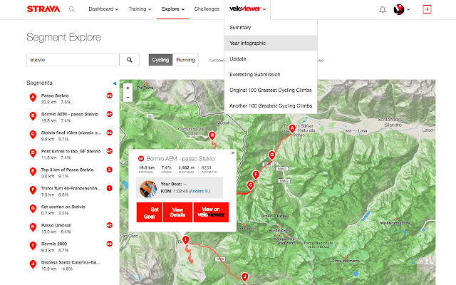 VeloViewer Strava Plugin  from Chrome web store to be run with OffiDocs Chromium online