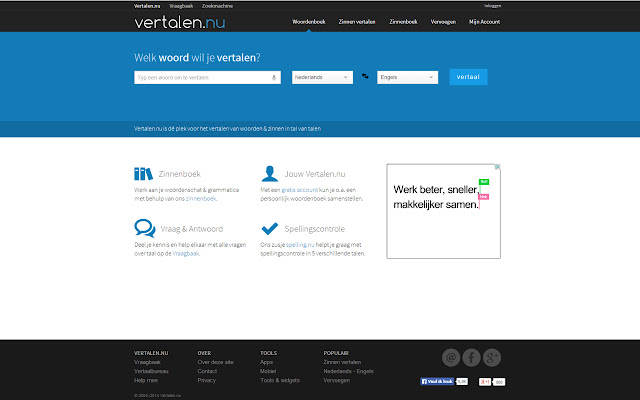 Vertalen.nu  from Chrome web store to be run with OffiDocs Chromium online