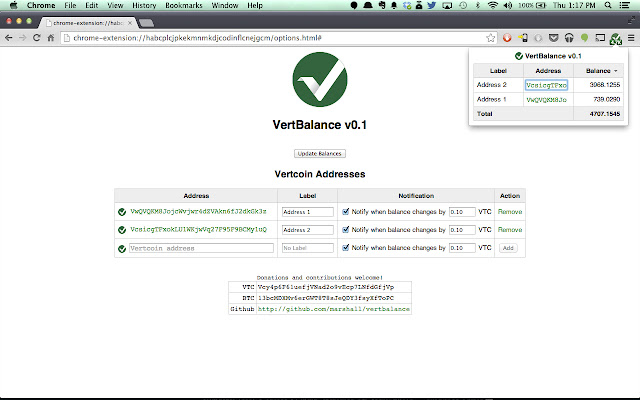 VertBalance  from Chrome web store to be run with OffiDocs Chromium online