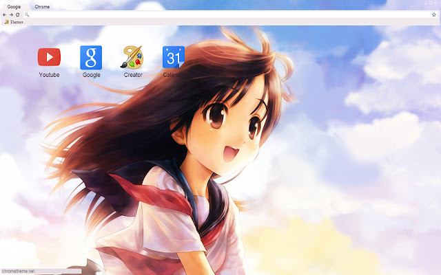 Very Cute Anime Girl theme 1280x720  from Chrome web store to be run with OffiDocs Chromium online