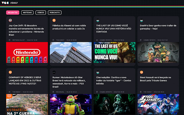 VGC.daily | A homepage que todo Gamer merece  from Chrome web store to be run with OffiDocs Chromium online