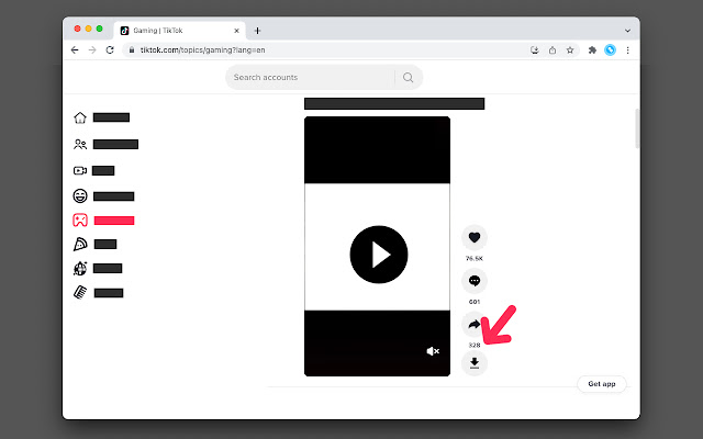 Video Downloader for TikTok  from Chrome web store to be run with OffiDocs Chromium online