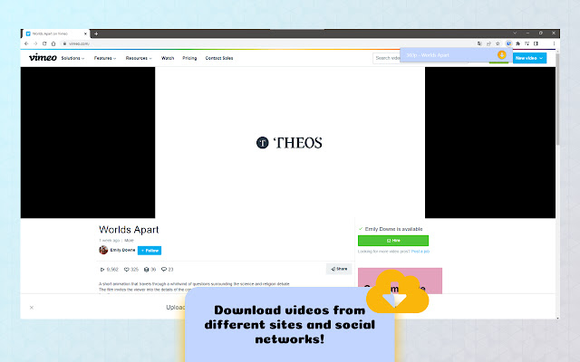 Video Found Saver  from Chrome web store to be run with OffiDocs Chromium online