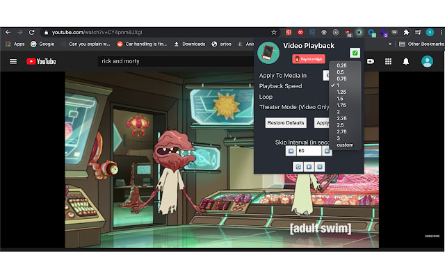 Video Playback Extension  from Chrome web store to be run with OffiDocs Chromium online