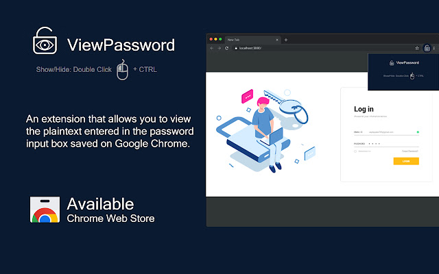 View Password  from Chrome web store to be run with OffiDocs Chromium online