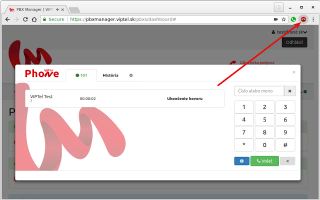 VIPTel Phone: End Call  from Chrome web store to be run with OffiDocs Chromium online