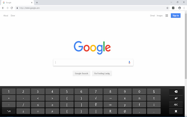 Virtual Math Keyboard  from Chrome web store to be run with OffiDocs Chromium online