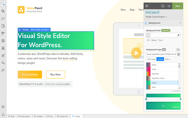 Visual CSS Editor  from Chrome web store to be run with OffiDocs Chromium online