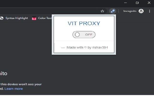 VIT Proxy  from Chrome web store to be run with OffiDocs Chromium online